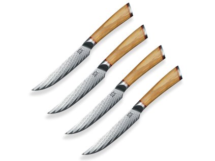 SADA 4 STEAKOVÝCH NOŽŮ SOK OLIVE SUNSHINE V DÁRKOVÉ KRABICI