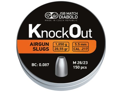 Diabolo JSB KnockOut Slugs .217 150ks cal.5,5mm