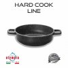 60226 hluboka panev se 2 drzadly hard cook 24 cm z liteho hliniku s mineralnim kameninovym povrchem