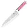 63410 nuz chef gyuto 210 mm pink stone tsuchime damascus