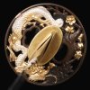 katana dragon flower horimono T-10 Carbon Steel, Real Suguha Hamon, Bo-Hi, Yokote