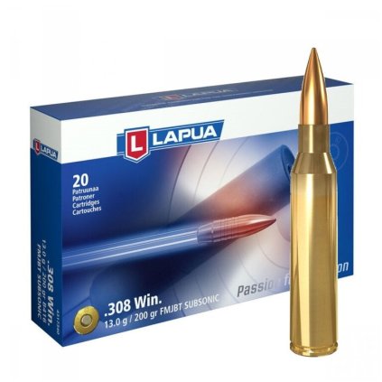 Střelivo Lapua .308 Win FMJ-BT Subsonic 200grs - 20ks