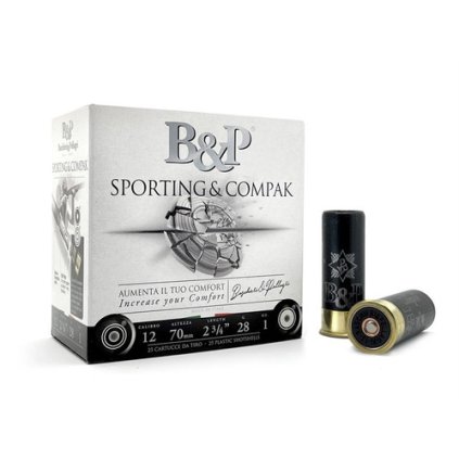 Střelivo 12/70 B&P Sporting & Compak LR, 28g 2,4mm
