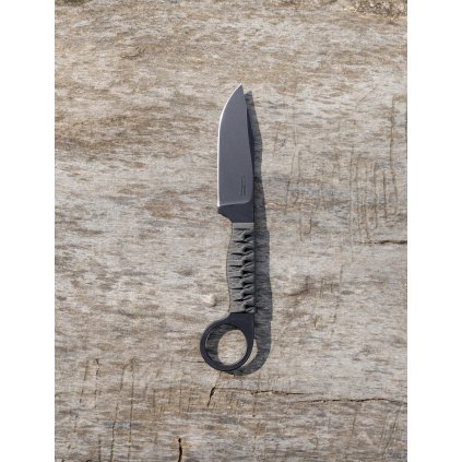 Nůž s pevnou čepelí - GZ Custom Blades - Bodyguard - Armor Black/ Gray paracord wrap