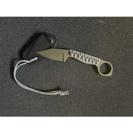 Nůž s pevnou čepelí - GZ Custom Blades - Wolfteeth MK5 Magpul foliage green/paracord gray wrap rukojeť