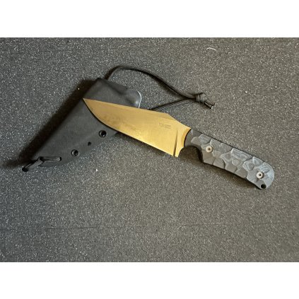 Nůž s pevnou čepelí - GZ Custom Blades - RECONDO - Burnt Bronze čepel/G10 black rukojeť