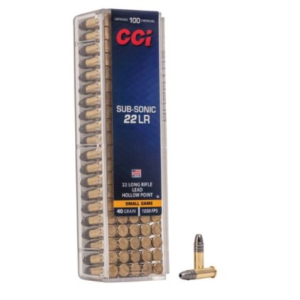CCI 22LR Sbusonic Hollow Point Small Game 40grs 1050FPS