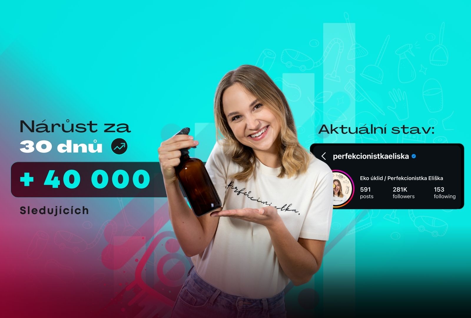 Jak klientce společná spolupráce pomohla nastartovat profil, který má k dnešnímu dní již čtvrt milionu sledujících?