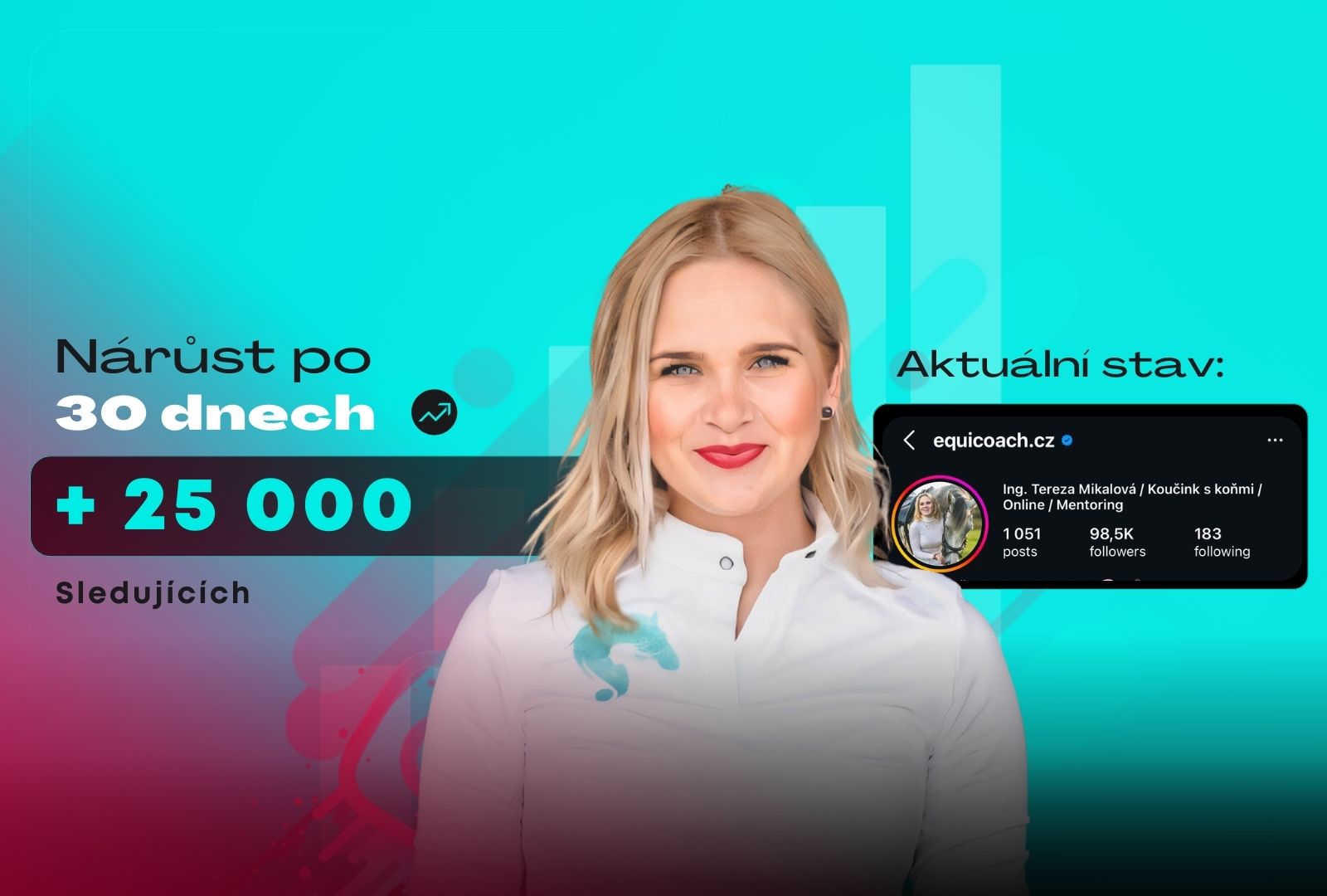Jak jsme ambiciózní podnikatelce pomohli vybudovat 90 000 sledujících na Instagramu?