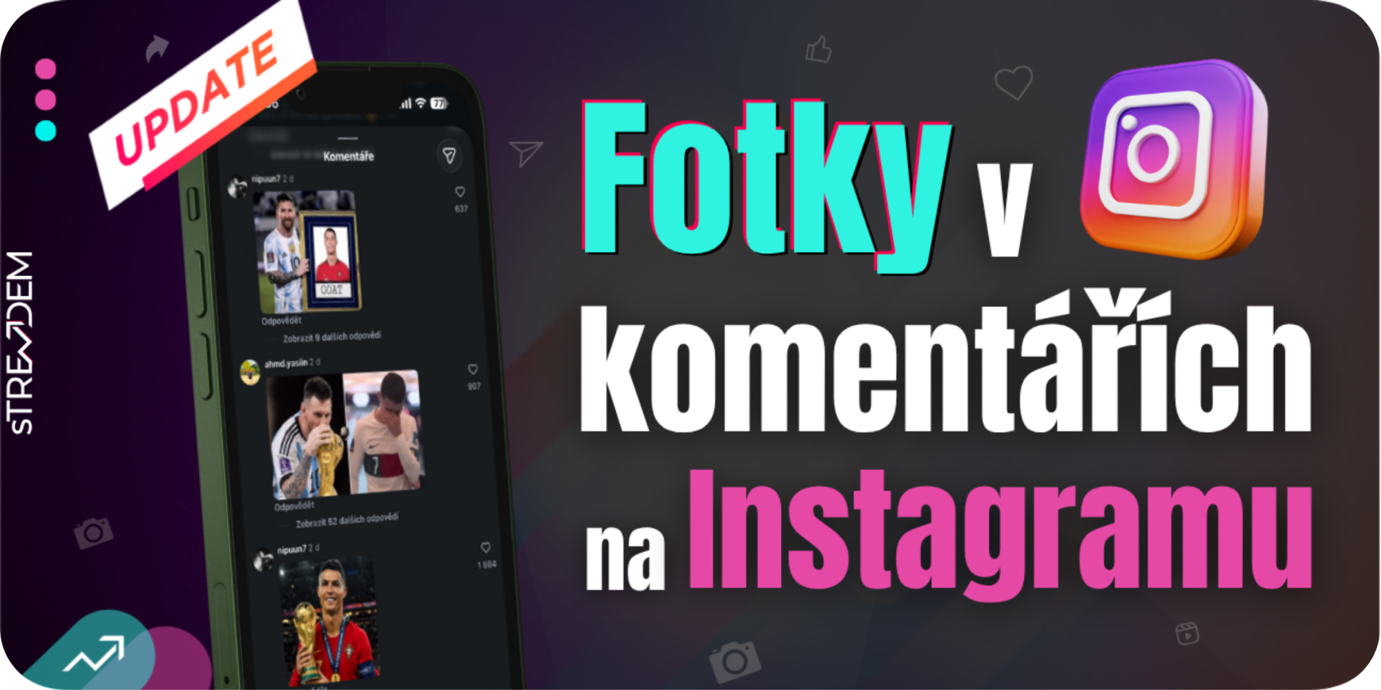 Fotky v komentářích na Instagramu! Novinka po vzoru TikToku je venku