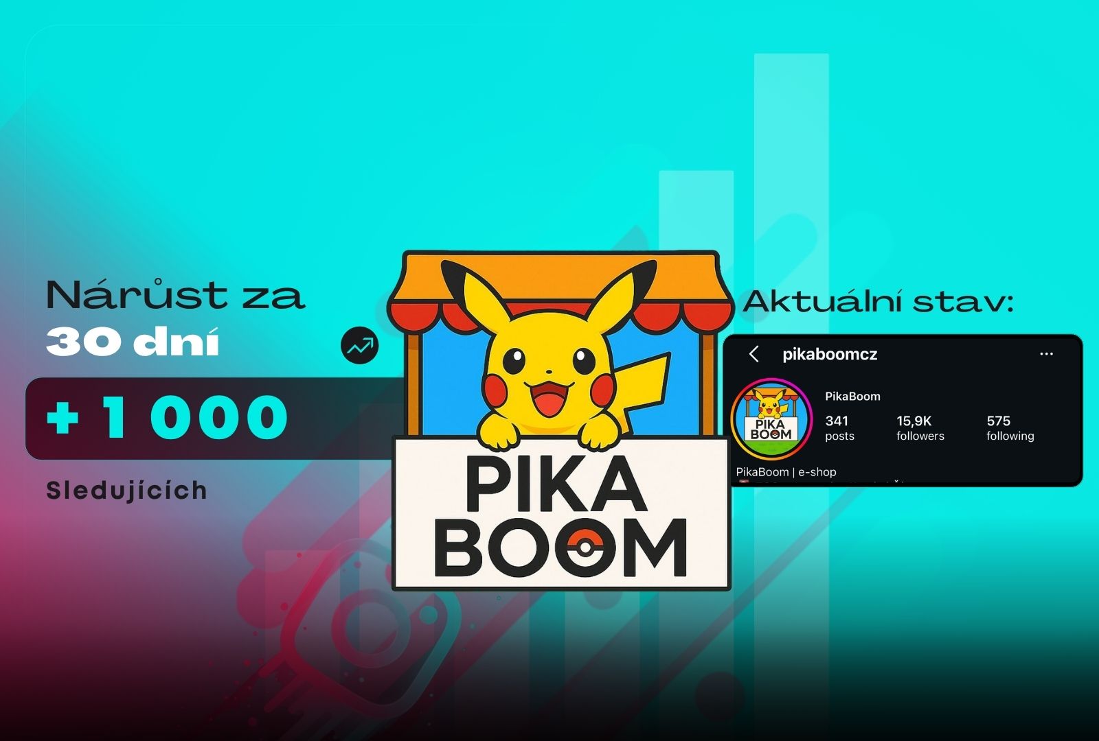 Od 450 k 15 900 sledujícím. Jak 30denní plán nakopl e-shop PikaBoom k růstu?
