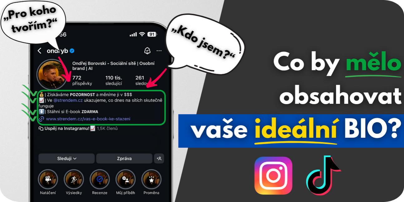 Jak vytvořit dokonalé BIO na Instagramu a dalších sítích? Klíčové body a příklady
