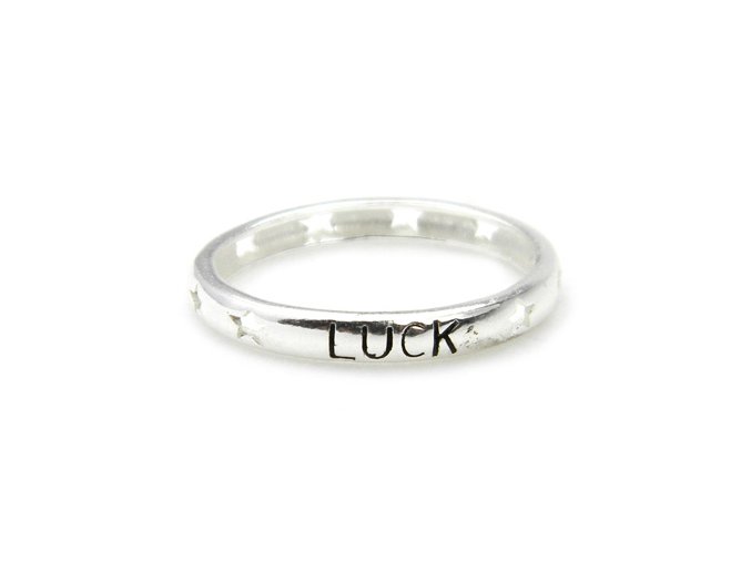 Prsten strieborný "luck"
