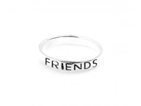 Strieborný prsten "friends forever"