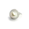 Prsten strieborný perlový