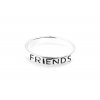 Strieborný prsten "friends forever"