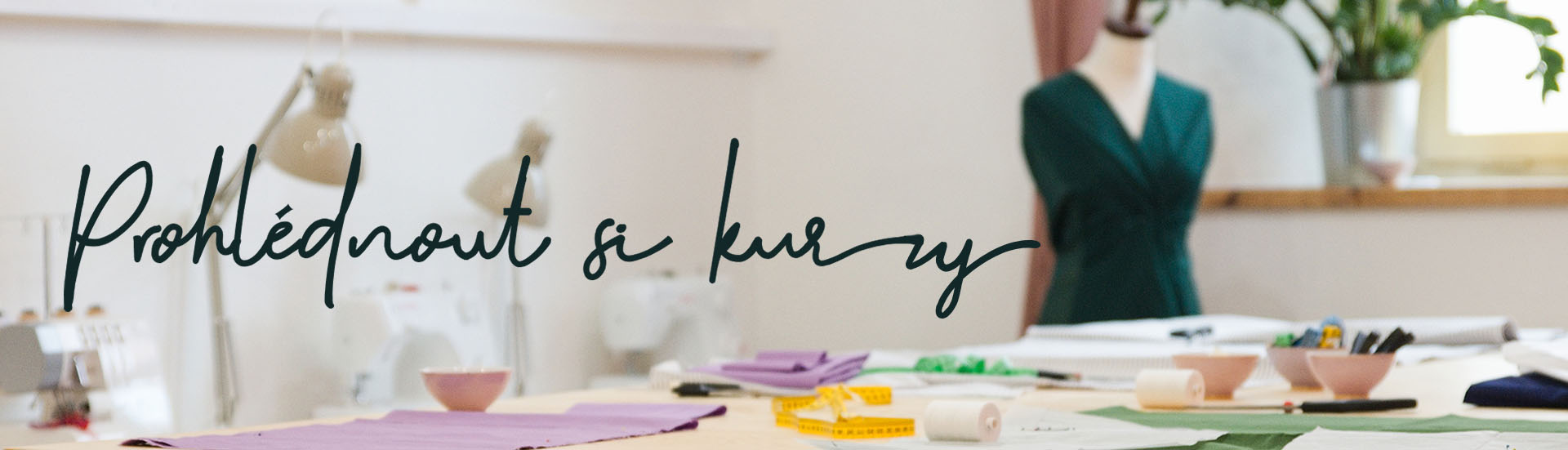 šicí stroje, šicí pomůcky, krejčovská panna, kurzy šití