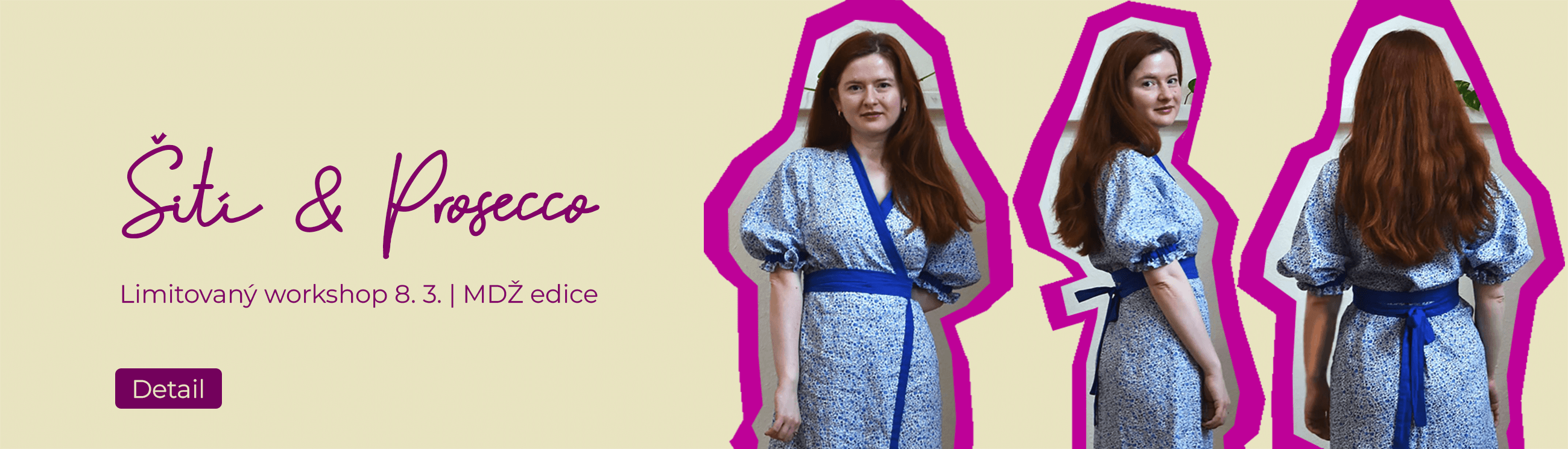 Šití & Prosecco: Zavinovací šaty – MDŽ speciál