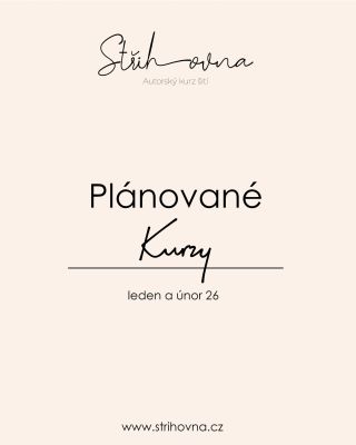 Přehled kurzů na leden a únor je tady! 🔽🔽🔽 Jaké jsou novinky? 🧵Základy šití: Mini kurz kde se naučíte obsluhovat šicí...