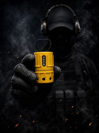 Meet RAGE — the reusable acoustic airsoft grenade that changes the game. 115 dB of pure chaos, powered by a toy cap, zero...