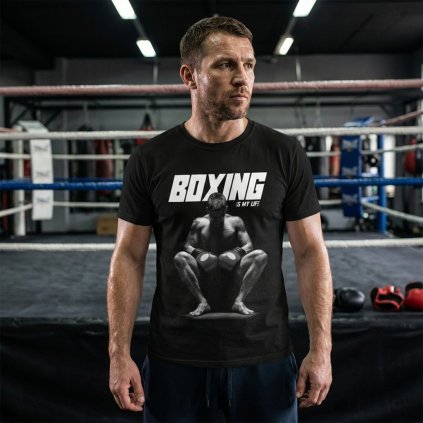 tricko cerne striker boxing