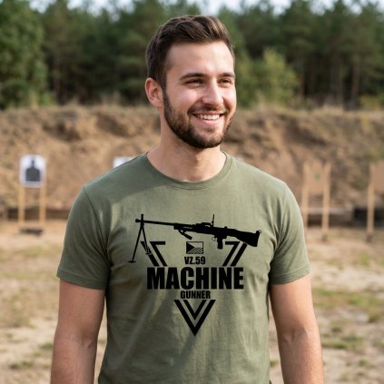 tricko oliv kulomet vz 59 new