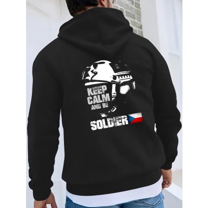 mikina striker keep calm and be soldier