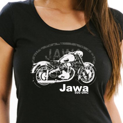 tricko damske jawa 500 ohc cerne