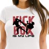 tricko striker damske kickbox bile