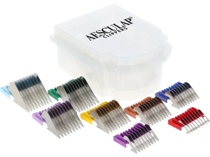 Sada hřebenových nástavcu pro stříhací strojky Aesculap Akkurata a Vega, nerez, 3 - 25 mm