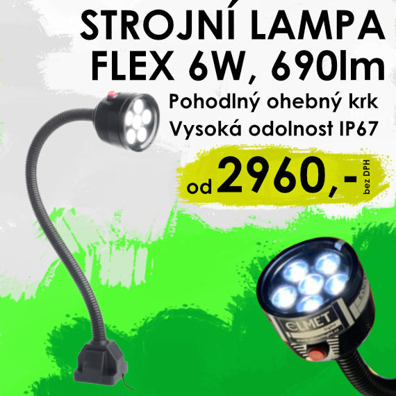 Strojní lampa FLEX 6W
