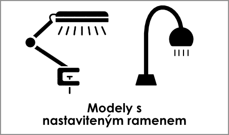 Ikony strojních lamp s nastavitelným ramenem