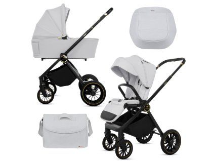 babylux rosso silver 2 in 1 stroller