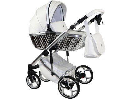sojan xsara exclusive white silver carrycot 2 in 1 stroller