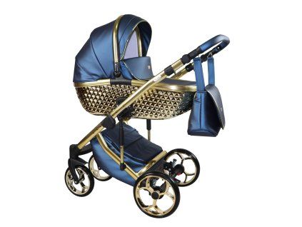 sojan xsara exclusive navy blue gold carrycot 2 in 1 stroller