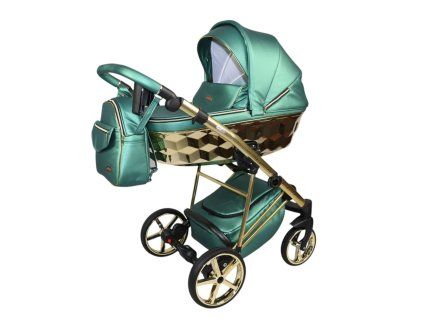 sojan zoya exclusive green 2 in 1 stroller side view