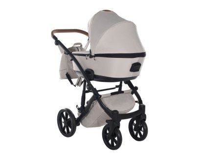 Junama Space Grey luxury stroller rear view showing durable chassis