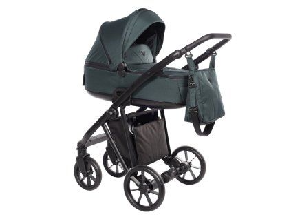 Junama Smart Green premium stroller front view with green finish