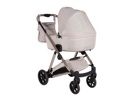 Junama Ellegante Beige luxury stroller rear view showing durable chassis