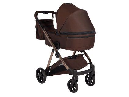 Junama Ellegante Brown luxury stroller rear view showing durable chassis