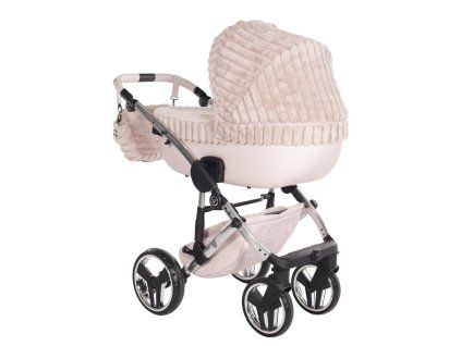 Junama Muffy Rose luxury stroller rear view showing durable chassis