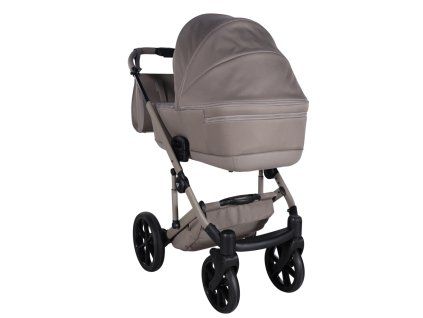Junama Termo Ellegante Cappuccino luxury stroller rear view showing durable chassis
