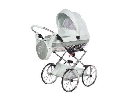 Junama Hand Craft Glitter Mini Mint luxury baby stroller main view with elegant mint design