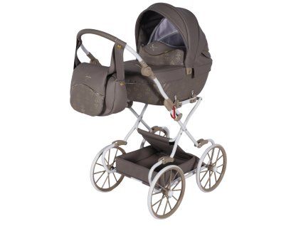 Junama Art Deco Mini Chocolate luxury baby stroller main view with elegant chocolate design