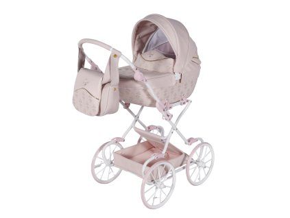 Junama Art Deco Mini Pink luxury baby stroller main view with elegant pink design