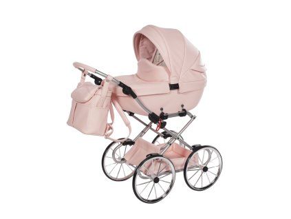 Junama Bonbon Mini Pink luxury baby stroller main view with elegant pink design