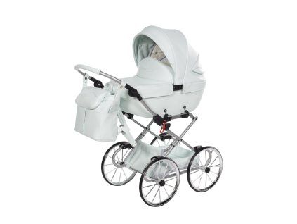 Junama Bonbon Mini Mint premium baby stroller front view with mint finish
