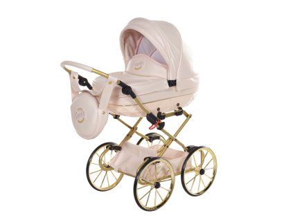 Junama Candy Mini Pearl premium baby stroller front view with pearl finish