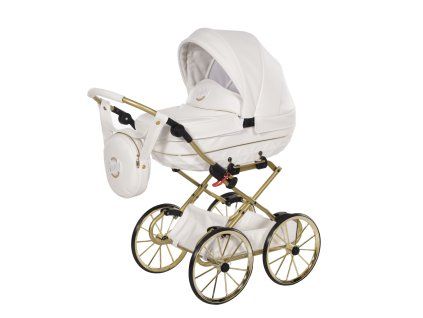 Junama Candy Mini White premium baby stroller front view with white finish