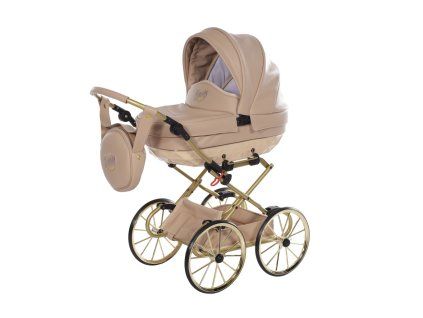 Junama Candy Mini Beige luxury baby stroller main view with elegant beige design